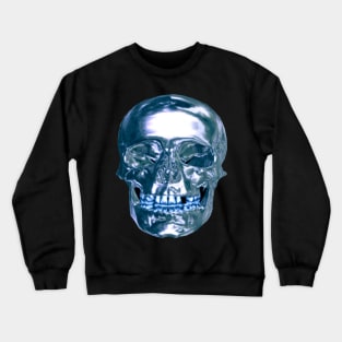 Blue Chrome Skull Crewneck Sweatshirt